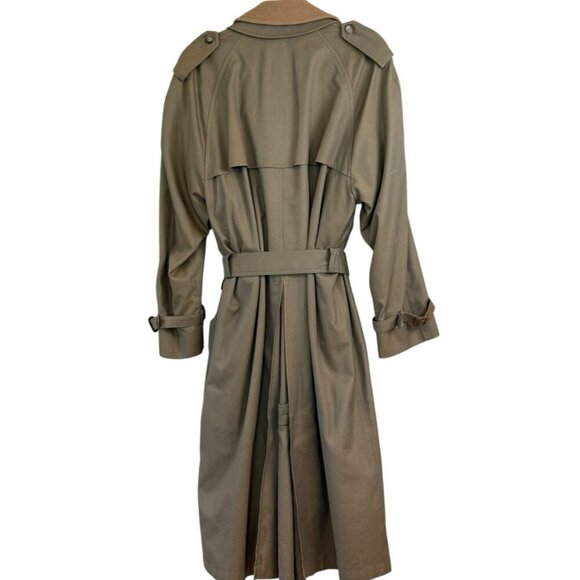 Vintage Allen Solly Men's Trench Rain Coat 100% Wool Lining Made in USA Size 40R - Picture 2 of 11